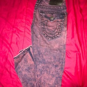 True religion jeans - red with fade ( 8/10 condition) mens size 31